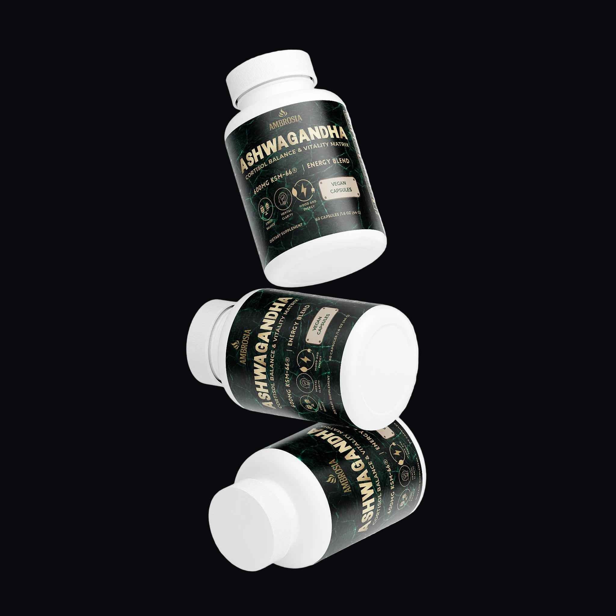 AMBROSIA Ashwagandha – Cortisol Balance & Vitality Matrix